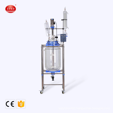 New  Jacketed Glass Reactor 100 Liter